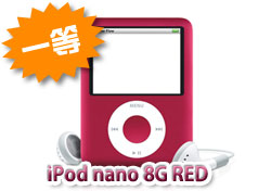 1等iPod nano RED 4GB